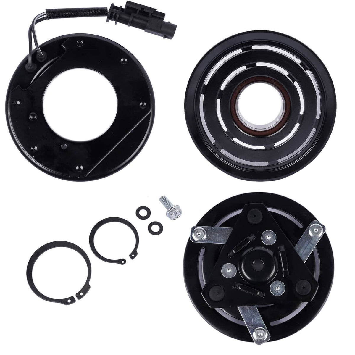 Solidspare AC Compressor Clutch Kit for Chevrolet Equinox 2018-2021 Colorado GMC Canyon CVC