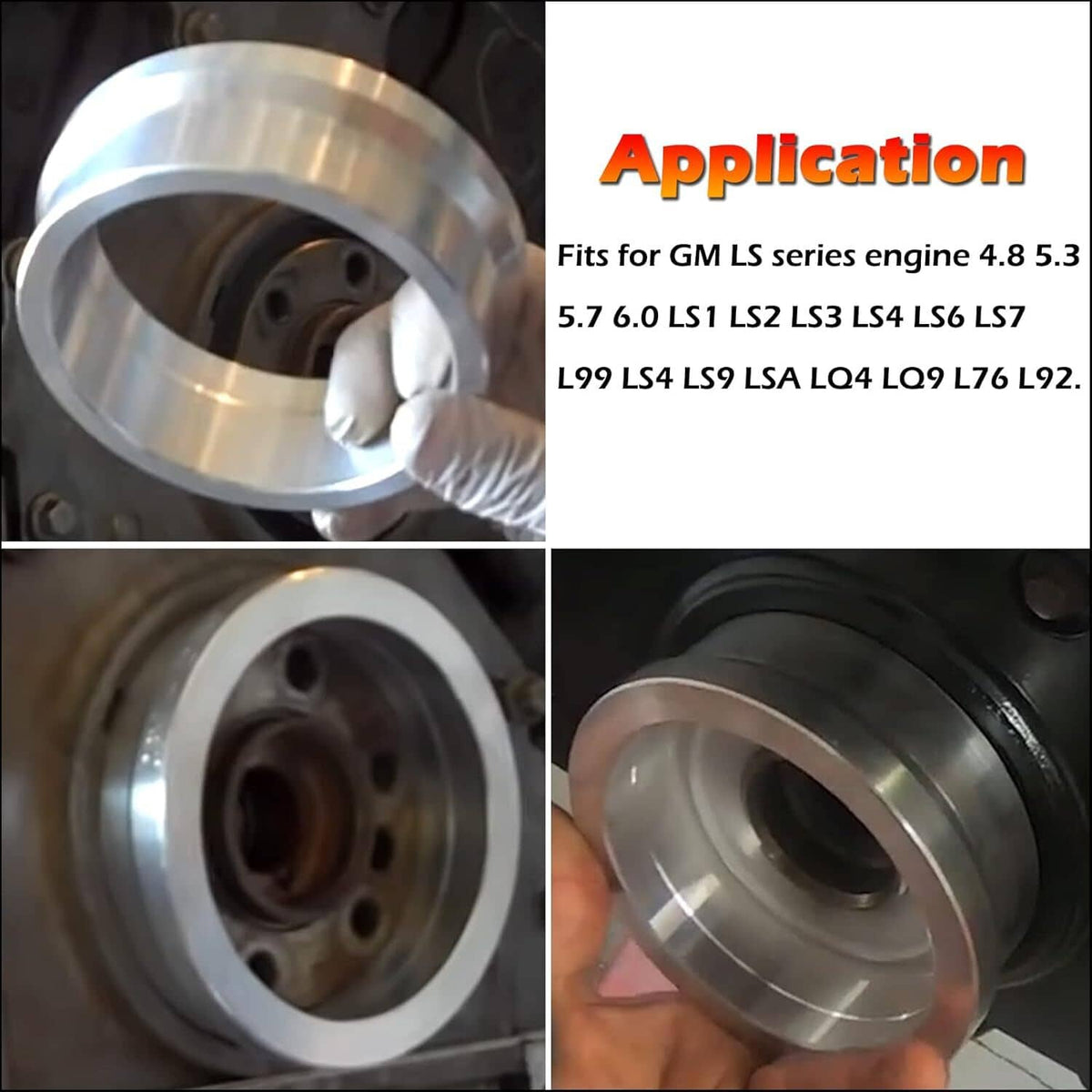 Solid Spare Rear Main Cover Alignment Tool & Seal Installer for GM LS Series Engines