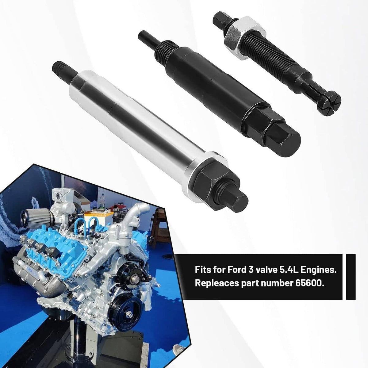 Solidspare Black 65700 Broken Spark Plug Remover Tool for Ford Triton 3 Valve Engines 5.4L