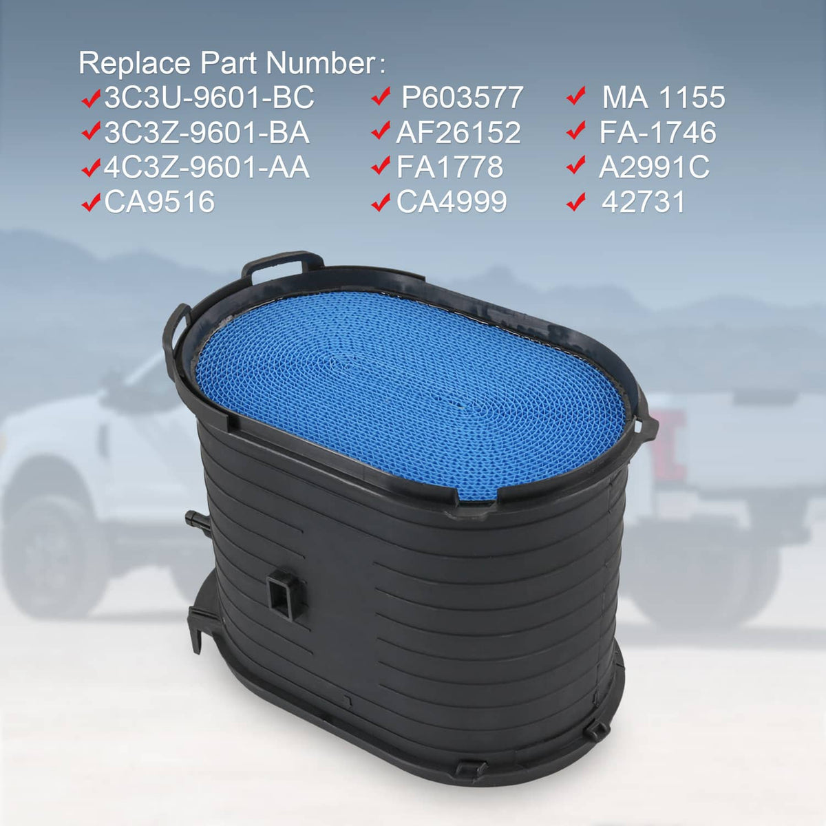 Solidspare For 03-07 6.0L Ford Powerstroke Diesel FA1778 Air Filter (3474) 4C3Z-9601-AA