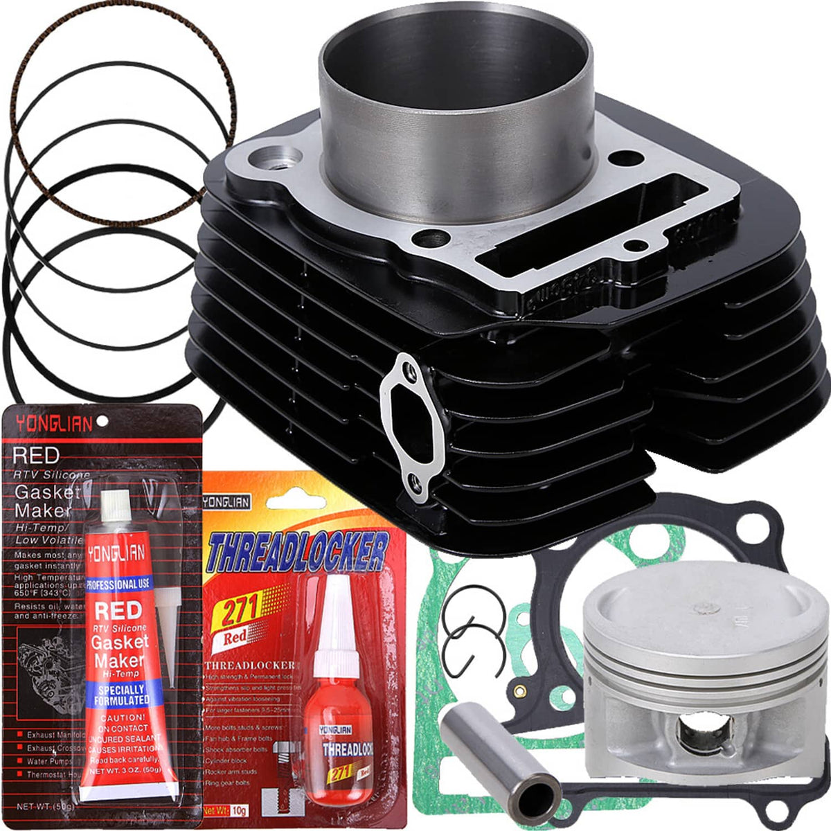 Solidspare For Yamaha Warrior 350 Top End Rebuild Kit Piston Cylinder Gaskets US Stock 83mm