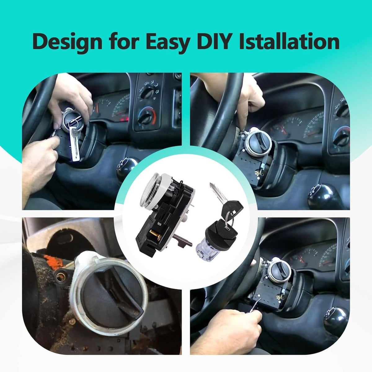 Solidspare Ignition Switch Lock Cylinder Assembly w/2 Key For 1994-2001 Dodge Ram 1500 2500