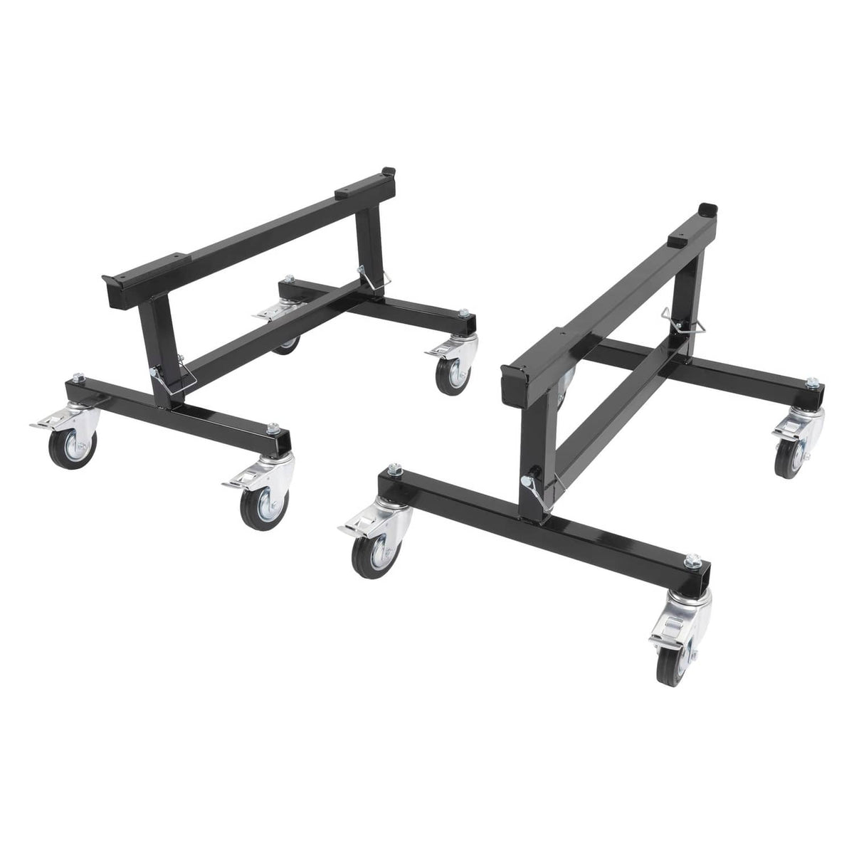 Solid Spare 2PCS 16-20in Adjustable Chassis Stand Sprint Midget Car Locking Casters Black