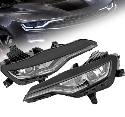 Solidspare Pair DRL Headlight w/LED Left+Right For 2019-2024 Chevy Camaro LS/RS/SS 84756147
