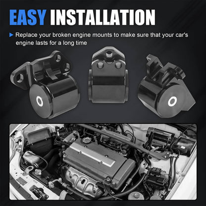 Solidspare For Honda Civic 1992-1995 EG D & B Series Engine Motor Mount Conversion Swap Kit