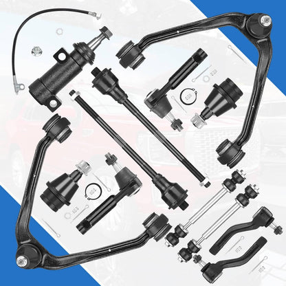 Solidspare Upper Front Control Arm Ball Joints Tie Rods For Chevy Tahoe GMC Yukon Escalade