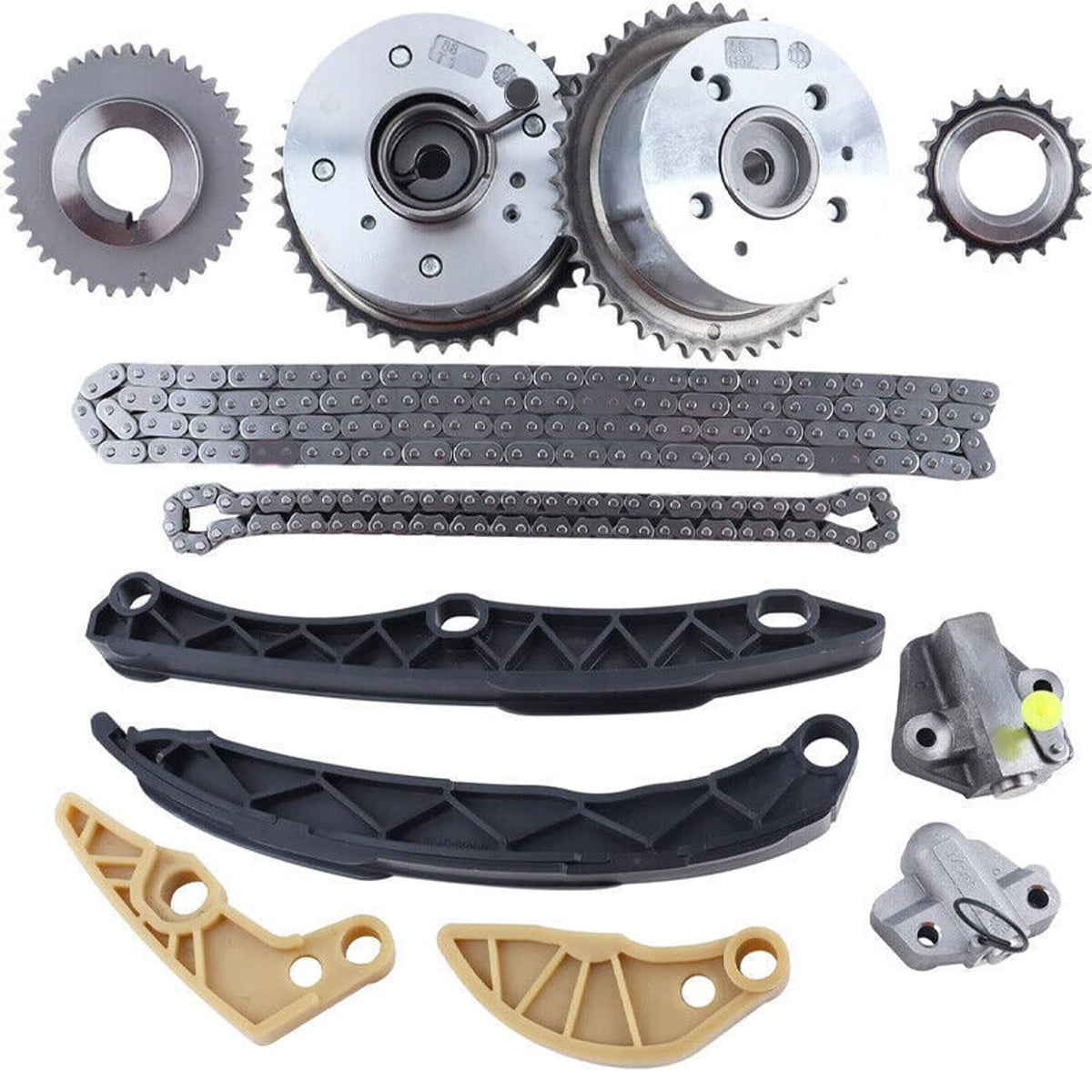 Solidspare Timing Chain Kit Exhaust Intake Camshaft Gear For Hyundai Kia Sonata Optima 2.4L