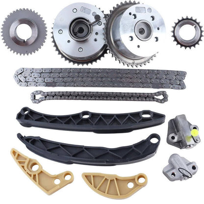 Solidspare Timing Chain Kit Exhaust Intake Camshaft Gear For Hyundai Kia Sonata Optima 2.4L