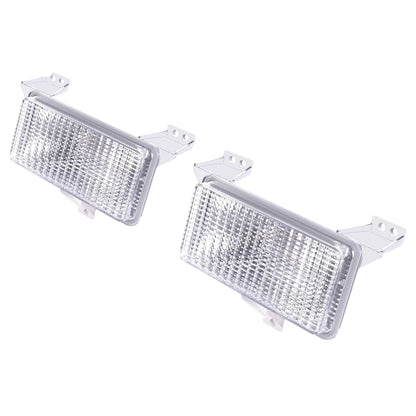 Solid Spare Turn Signal Corner Park Lights Lamps Pair For Chevy GMC 1983-1991 Pickup Truck