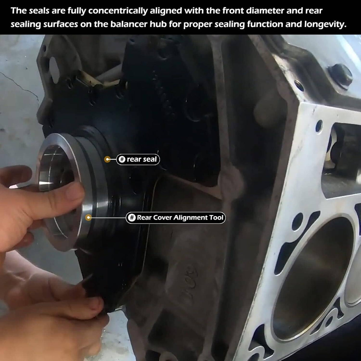 Solid Spare Rear Main Cover Alignment Tool & Seal Installer for GM LS Series Engines
