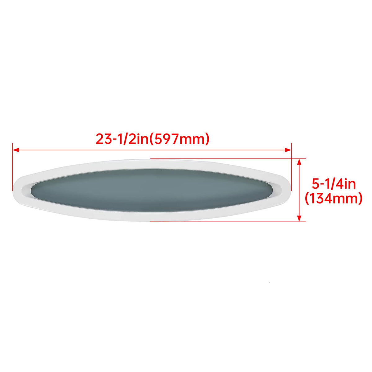 Solidspare Port Hole Bow Oval Window with Outer Ring For Sea Ray Boat 2004 & 2007