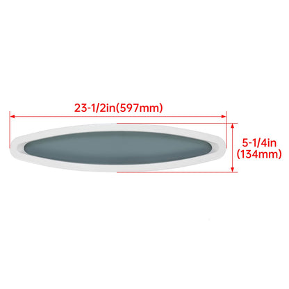 Solidspare Port Hole Bow Oval Window with Outer Ring For Sea Ray Boat 2004 & 2007