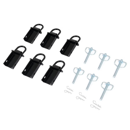 Solidspare 6PK Heavy-Duty 12,000 Lbs Removable D-Ring Stake Pocket For Flatbed/Trailers