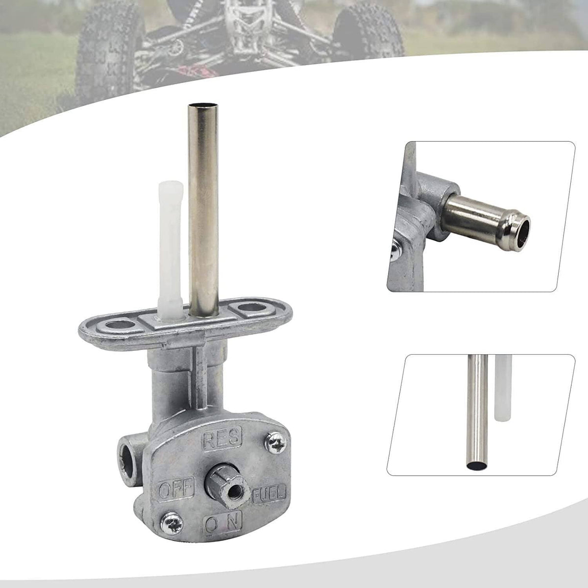 Solidspare Fuel Valve Petcock Tank Switch and Lever Screw For Yamaha Grizzly YFM660 02-08