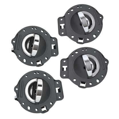 Solid Spare For JEEP COMMANDER 2006-2010 Front Rear Inside Door Handles Chrome & Gray Set 4
