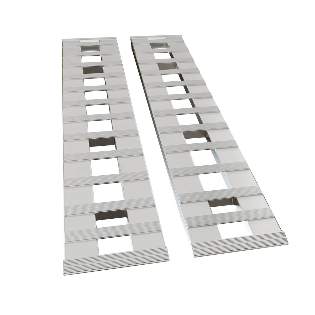 Solidspare 8500Lbs 72" X 15" Aluminum Hook Ramps Car Trailer Truck 1 Pair Ramps Hook End