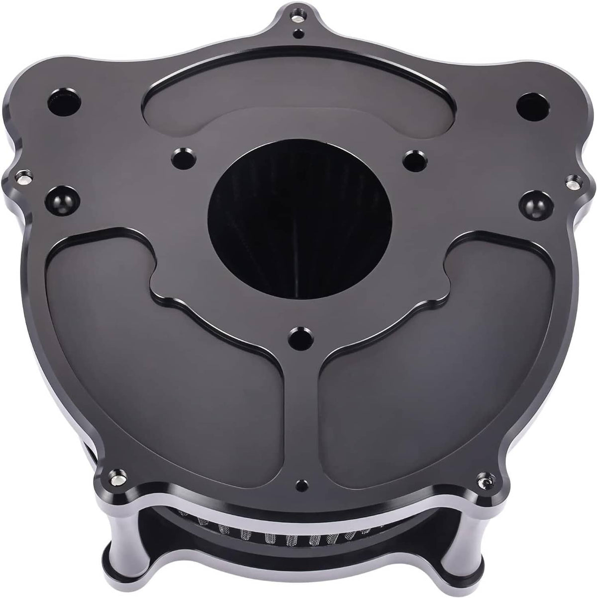 Solidspare Black Air Cleaner Intake Filter For Harley Touring Road King Street Glide 08-16