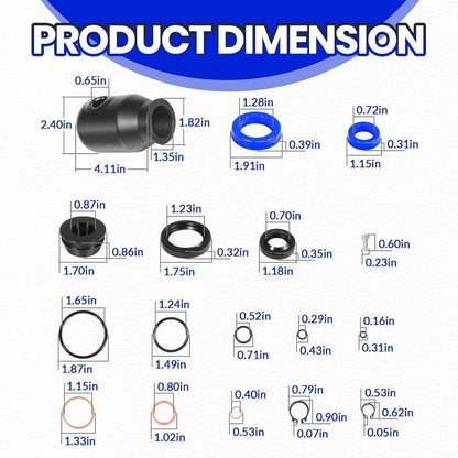 Solidspare 200064-901 Hydraulic Seal Rebuild Kit for Multiton Pallet Jack TM, M or J Series
