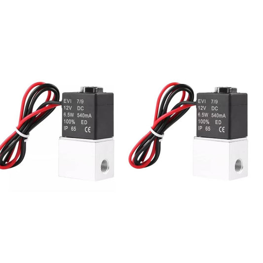 Solid Spare 2PCS 1/4" Fast Response Electric Solenoid Valve Air Water DC 12V Normally Closed