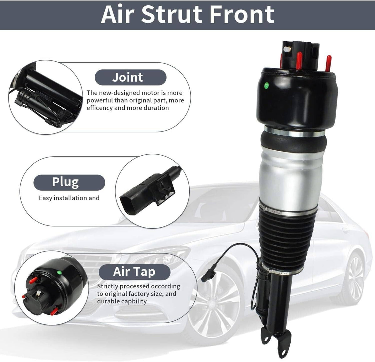 Solidspare Air Suspension Strut Front Left For Mercedes E320 E500 E550 CLS500 A2113205513