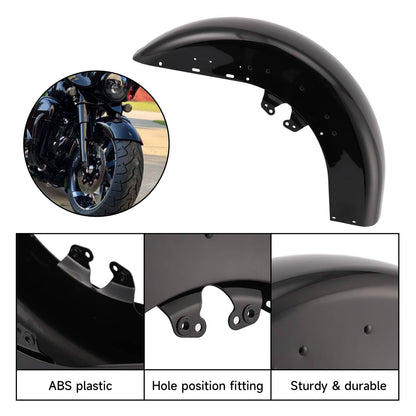 Solidspare Steel Wrap Front Fender Vivid Black For Harley Touring Street Road Glide 14-24