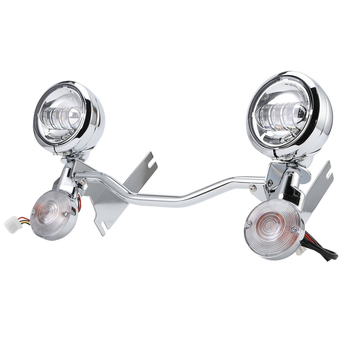 Solidspare LED Passing Fog Spot Light Turn Signal Lamp Bar Fit For Harley Road King 94-13