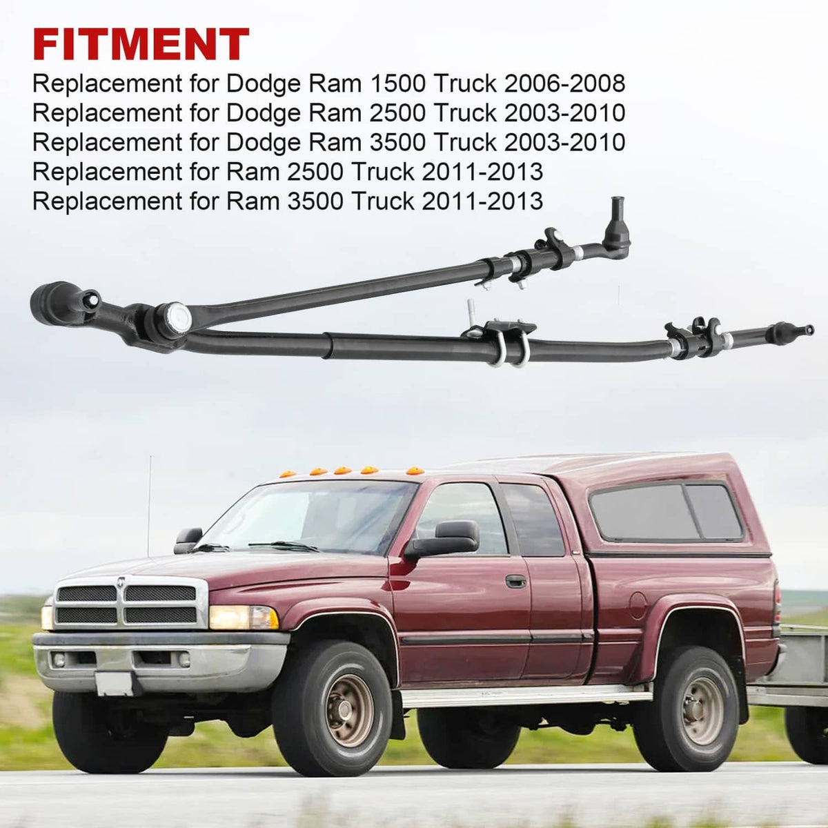 Solidspare Upgrade Steering Linkage Drag Link Tie Rod Kit For Dodge Ram 1500 2500 3500