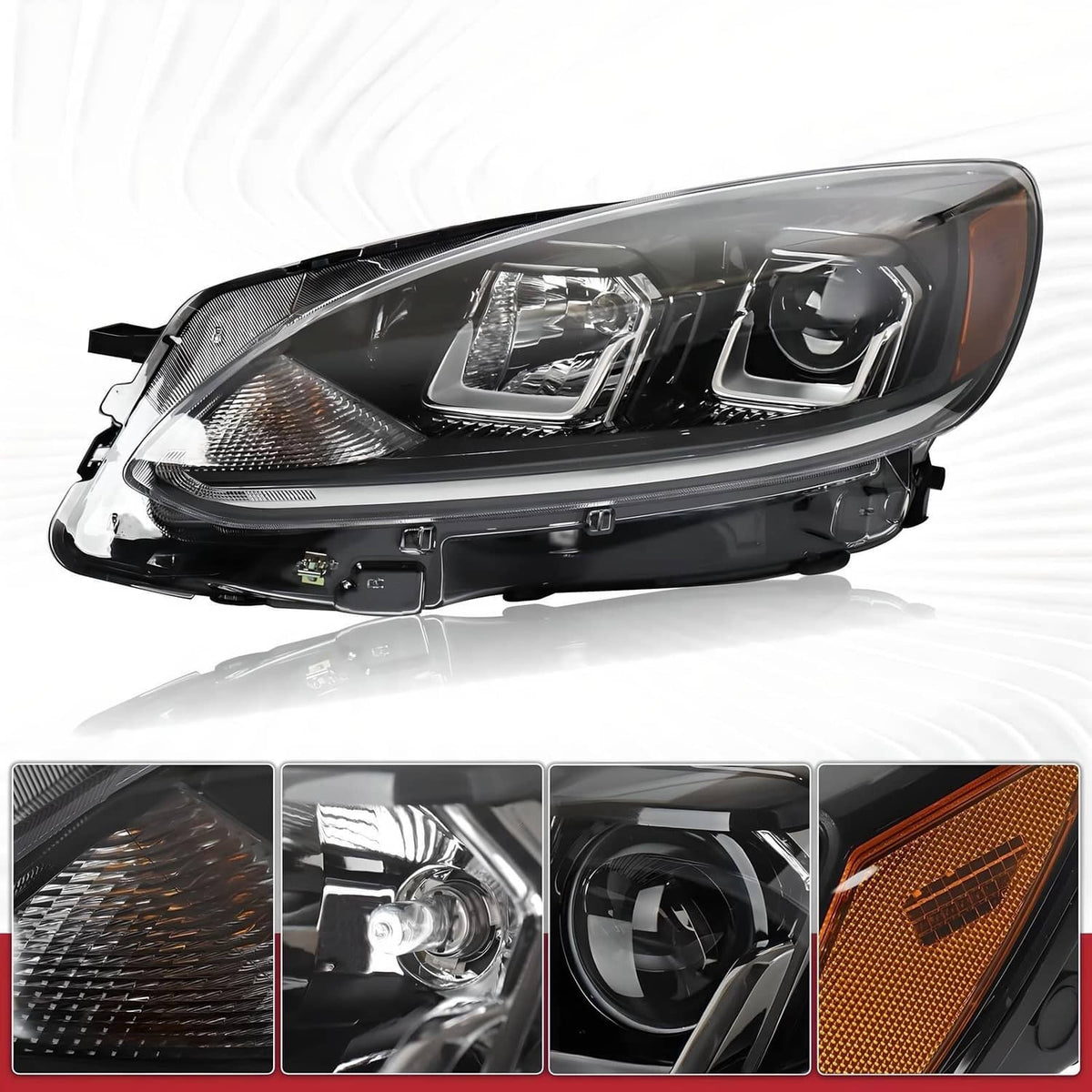 Solidspare Left Driver Side Halogen Headlight Assy w/Bulb For Ford Escape 2020 2021 2022