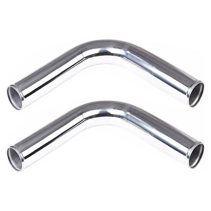 Solidspare 2.5" Universal Aluminum Turbo Intercooler Elbow Pipe Kit + Silicone Hose + Clamp