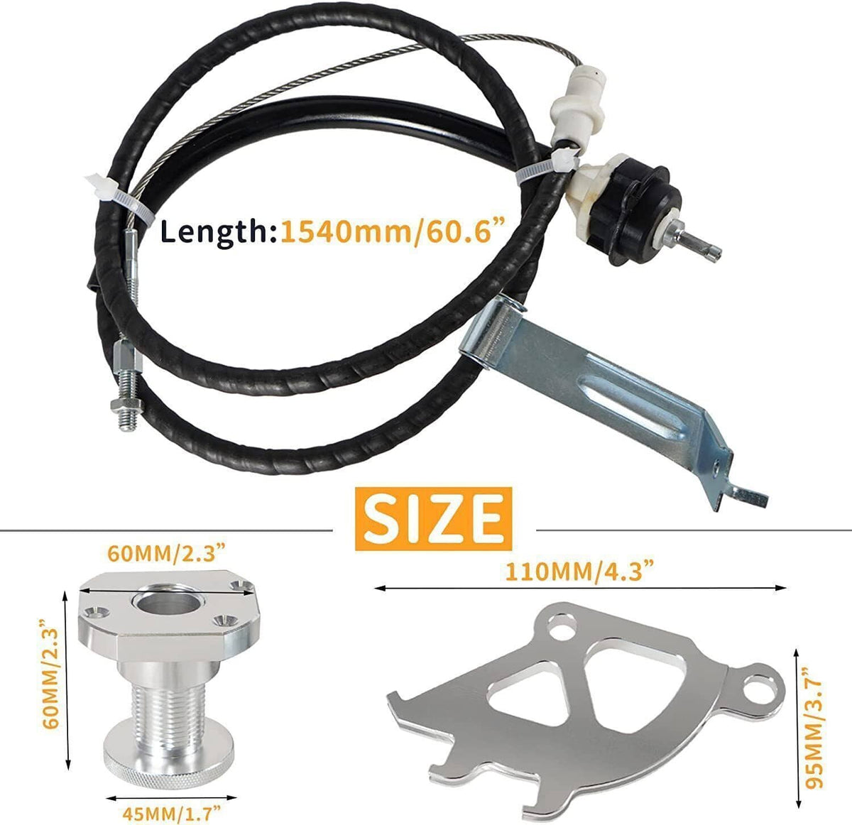 Solidspare Adjustable Clutch Cable Quadrant and Firewall Adjuster Kit For 1979-1995 Mustang
