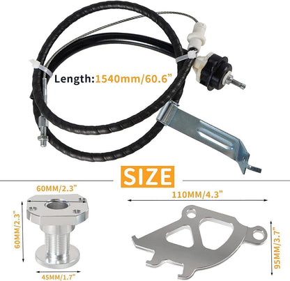 Solidspare Adjustable Clutch Cable Quadrant and Firewall Adjuster Kit For 1979-1995 Mustang