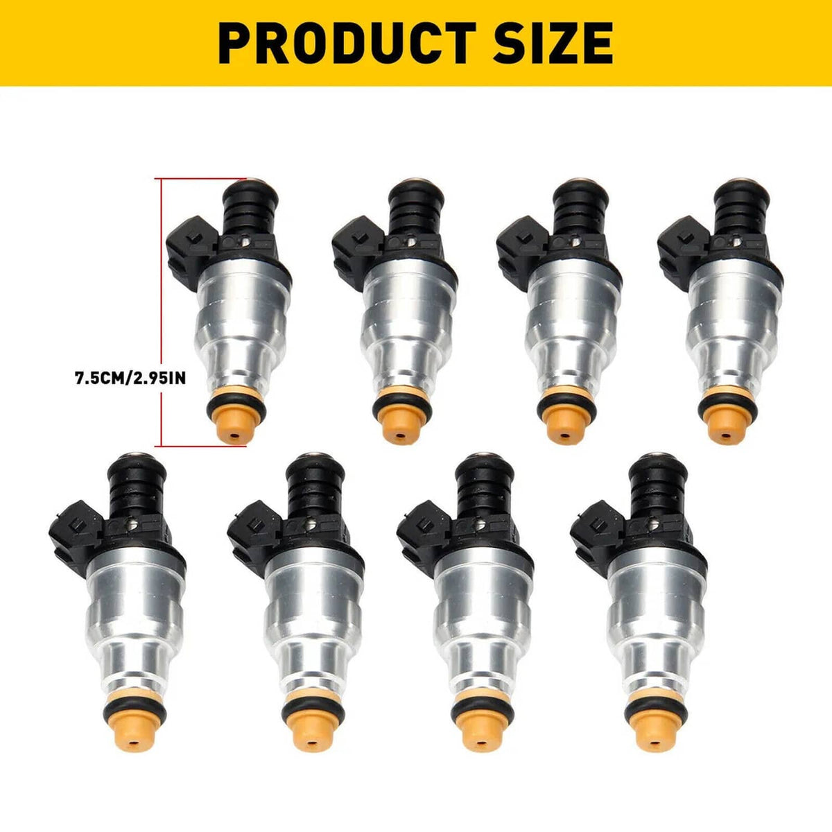 Solidspare 8x Fuel Injectors 42lb 440cc for Chevrolet Camaro Corvette Impala 0280150558