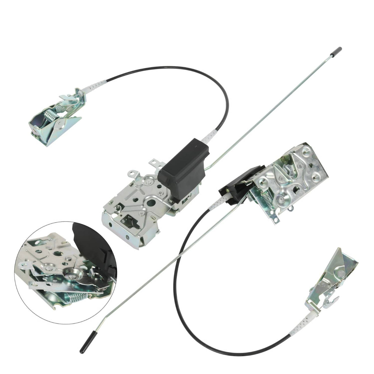 Solidspare Front Left & Right Door Lock Latch with Cable & Rod Kit for 92-97 Ford F-Series