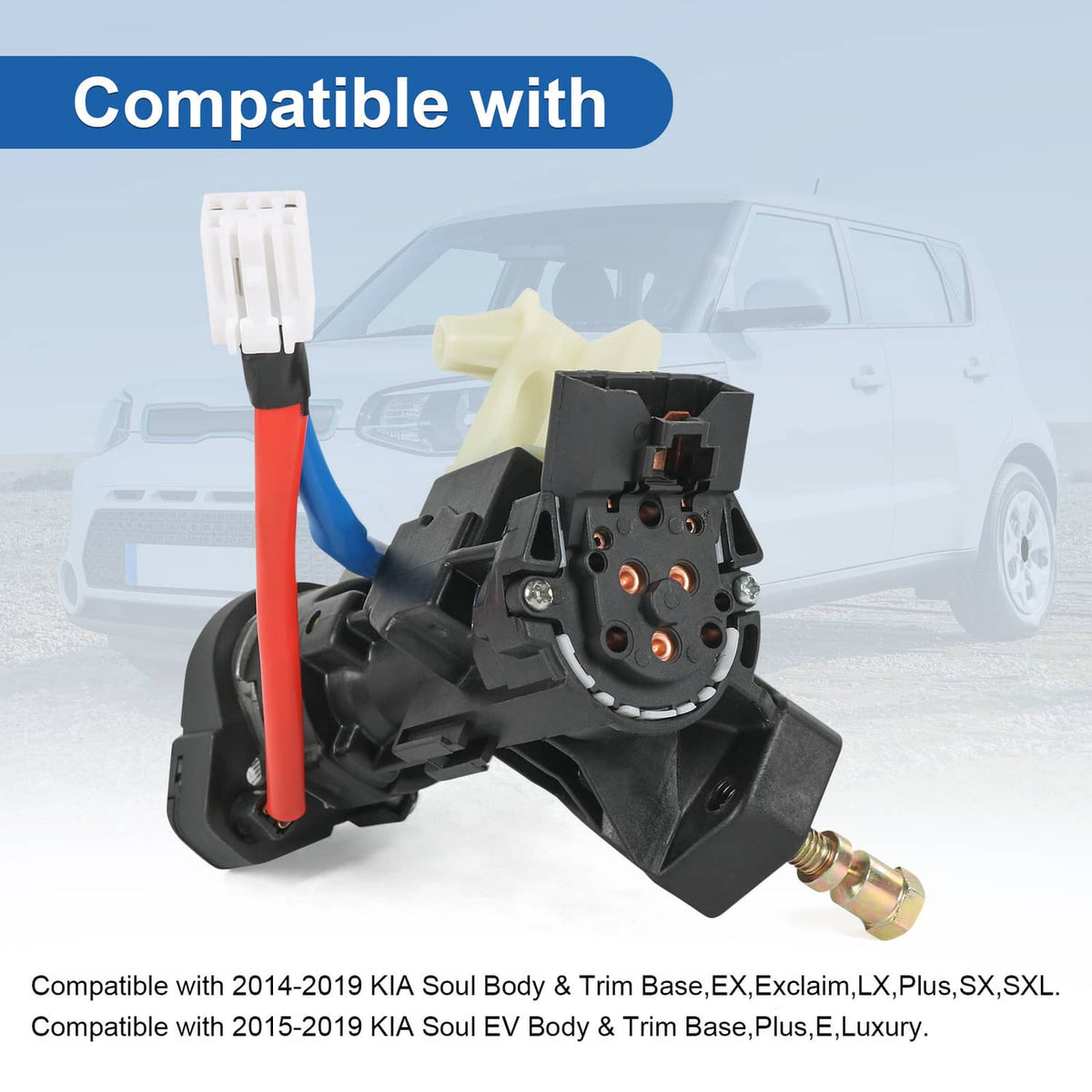 Solidspare 81910-B2100 Ignition Lock Switch Set Assembly with 2 Keys For Kia Soul 2014-2019