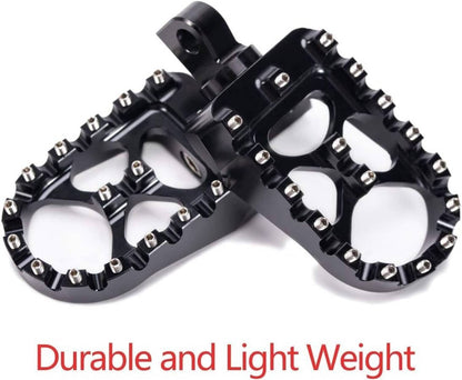 Solid Spare CNC Wide Fat Foot Pegs MX Style Footpegs Fit For Harley Dyna Sportster Bobber