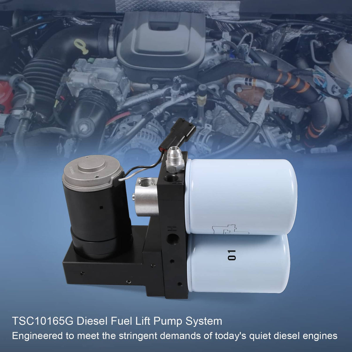 Solidspare 165GPH Diesel Fuel Lift Pump System TSC10165G FIT 01-10 Chevy GMC Duramax 6.6L