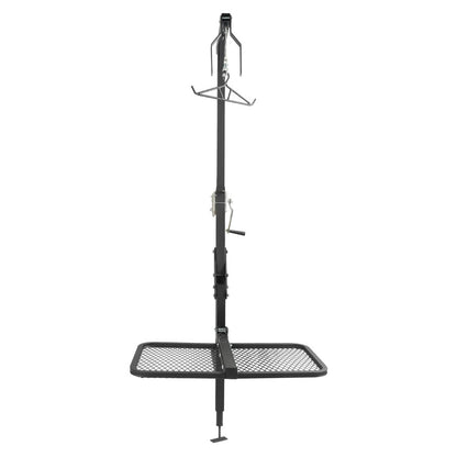 Solid Spare 400lbs 360° Swivel Hitch Mount Deer Hanger Game Hoist w/ Lifting System Platform
