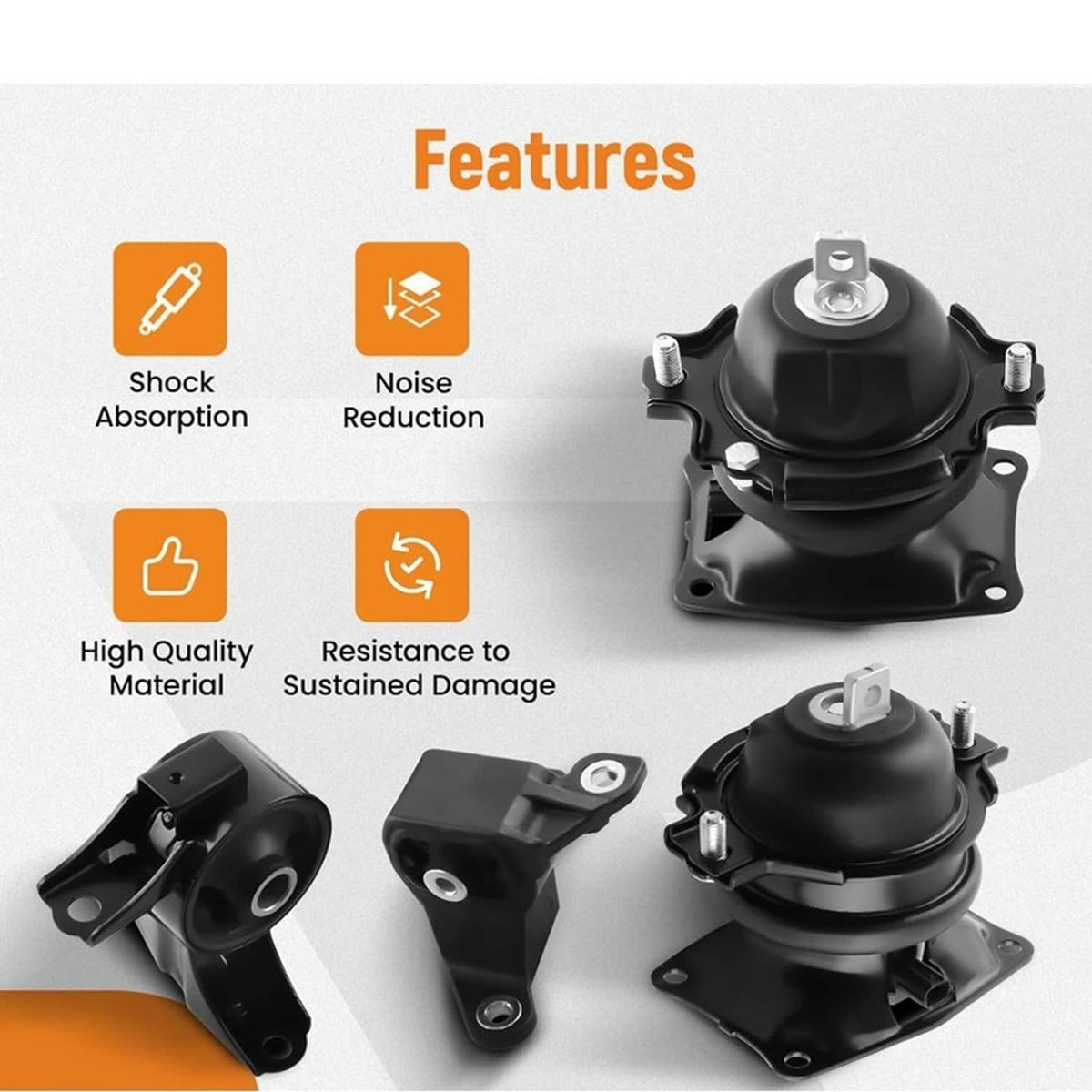 Solidspare 4Pcs Motor & Trans Mount for 2011-2017 Honda Odyssey 3.5L V6 A4575EL 50850STXA04