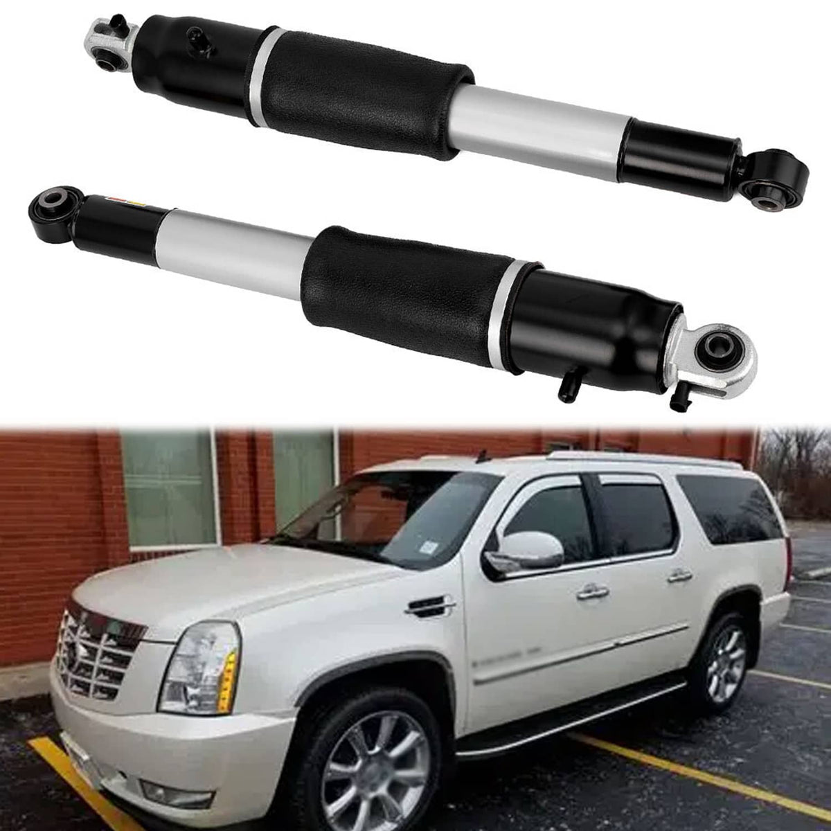 Solidspare Pair Rear Air Spring Shock Strut For Chevy Cadillac Escalade GMC Yukon XL Tahoe