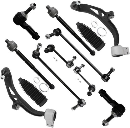Solidspare 12Pcs Front Lower Control Arm Ball Joint Tie Rod End For 2011-2017 Ford Explorer