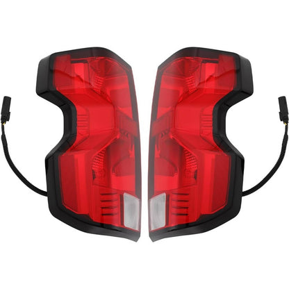 Solidspare Driver & Passenger Side Halogen Tail Lights w/ Bulb For 2023 2024 Chevy Colorado