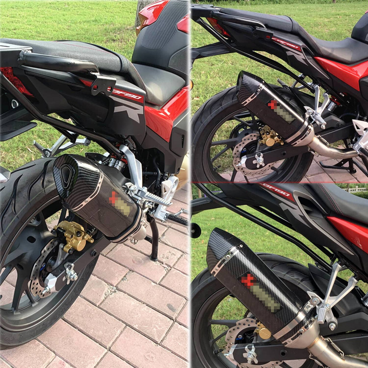 Solidspare 38mm-51mm Motorcycle Universal ATV Exhaust Muffler Tail Pipe &DB Killer Silencer