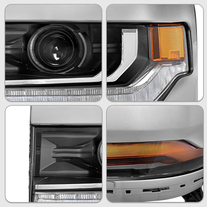 Solidspare Headlights Driver & Passenger Side For 16-18 Chevy Silverado HID/Xenon Headlamps