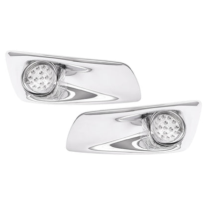 Solid Spare LED Fog Lights Lamp W/Bezel Clear Lens Pair LH & RH For Kenworth T660 2007-2017