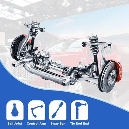 Solidspare Front Upper Control Arm Ball Joints Tie Rods For Chevy Tahoe GMC Yukon Escalade