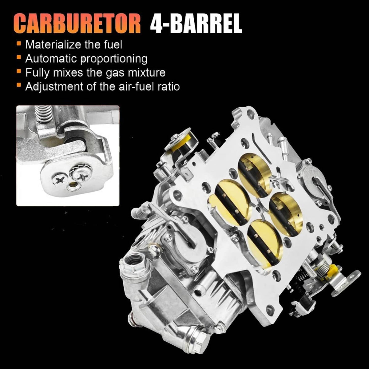 Solidspare 4 Barrel BR-67201 850CFM Carburetor Double Pumper Mechanical Performance Race