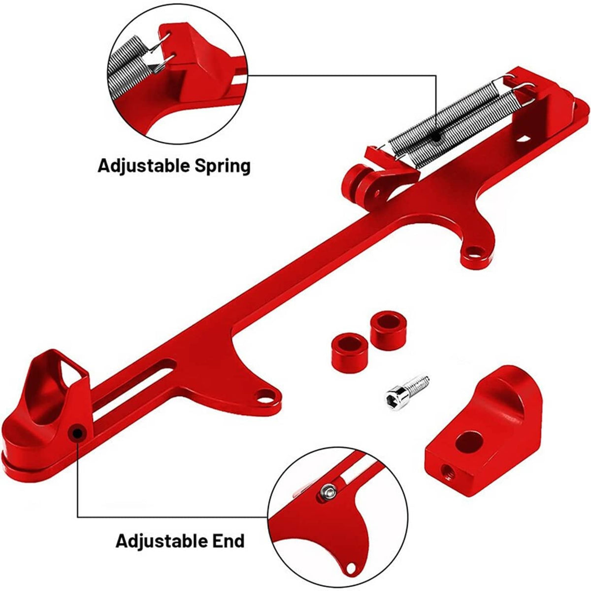 Solidspare RED Aluminum Throttle Cable Carburetor Bracket For 4150 4160 Carb 307 350 SBC