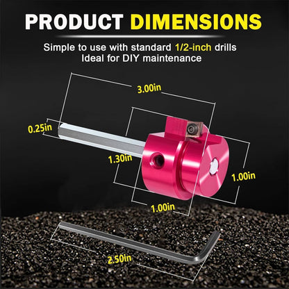 Solidspare PPR100 PVC Pipe Reamer 1" Head Aluminum with 1/4" Hex Shaft  Fit 1/2" drills