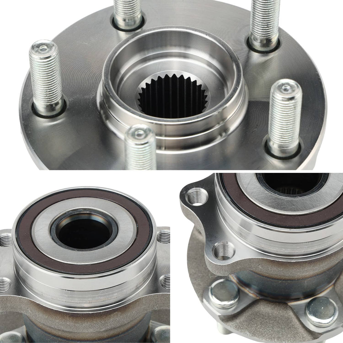 Solidspare 2X Rear Wheel Bearings and Hub For Subaru Forester 2014-18 Impreza 2012-14 Base