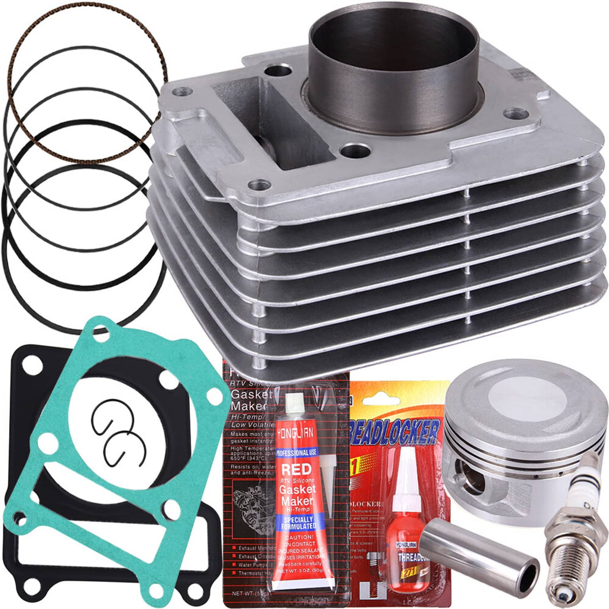 Solidspare 57mm Bore Cylinder Piston Ring Top End Kit For Yamaha TTR125 TTR125E TT-R125 US